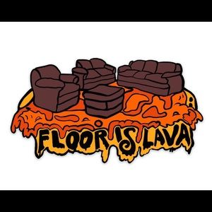 Floor is Lava Enamel Pin